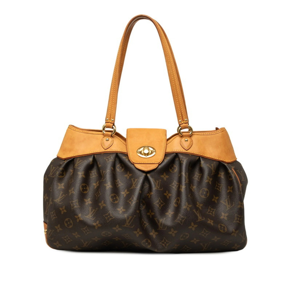 Louis Vuitton Monogram Boetie MM Handbag Tote Bag M45714 Brown Leather Women'...
